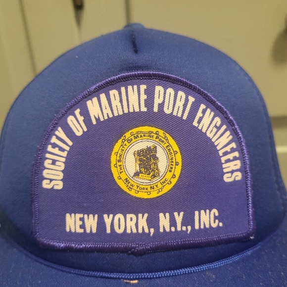 VTG Society Of Marine Port Engineers New York Snapback Hat Cap - Picture 2 of 9